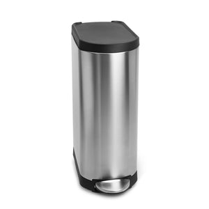 simplehuman 35L slim pedal bin with plastic lid 