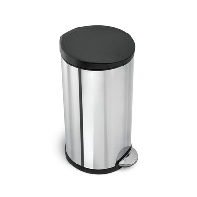 40L classic round pedal bin with plastic lid