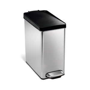 simplehuman 10L profile pedal bin with plastic lid 