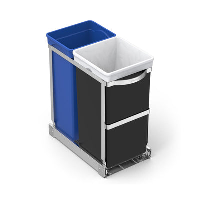 35L dual compartment under counter pull-out bin