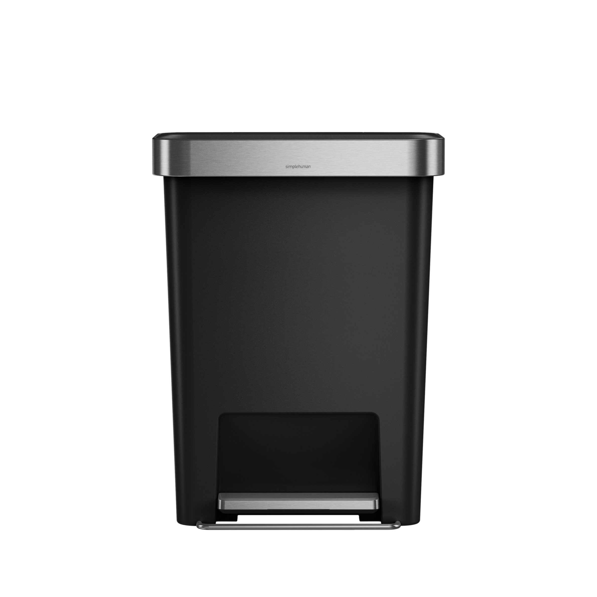 45 litre, rectangular pedal bin with liner pocket - simplehuman