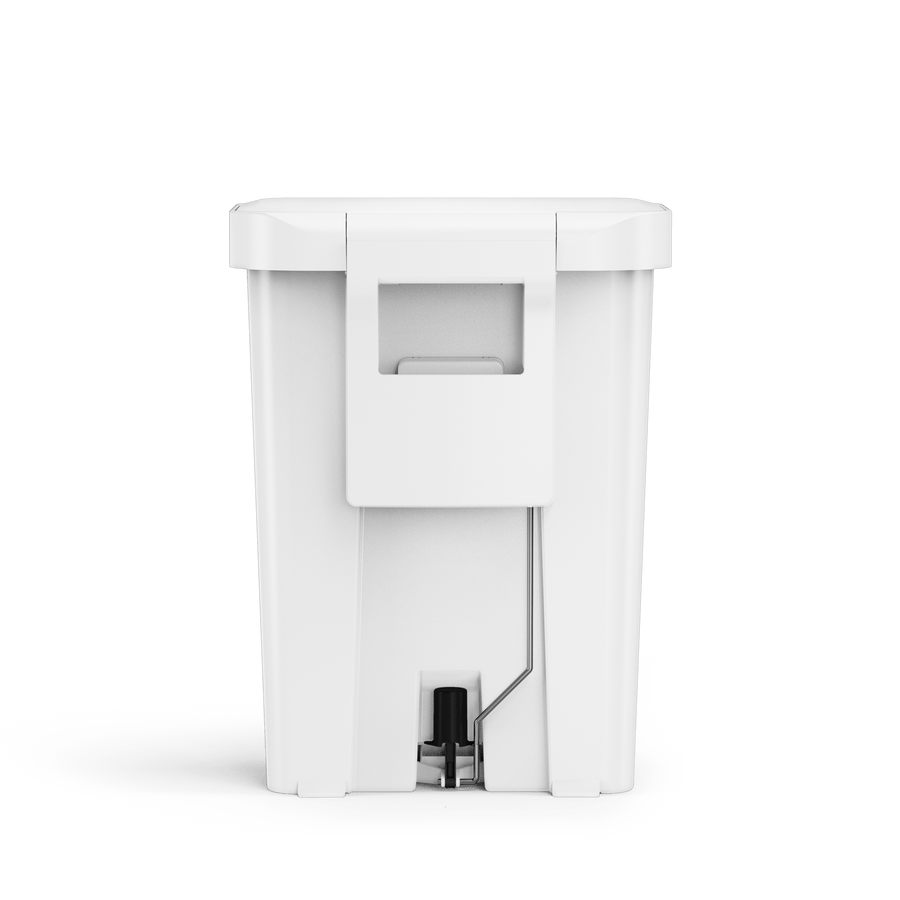 45 litre, rectangular pedal bin with liner pocket