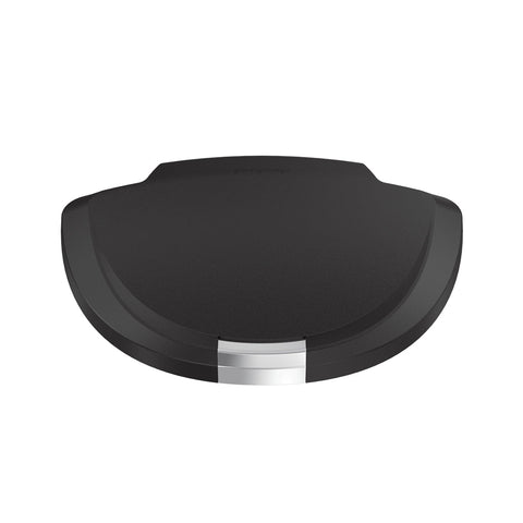 black plastic semi-round lid with slide lock [SKU:pd0417]