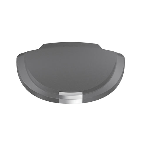 semi-round grey plastic lid [SKU:pd2002]