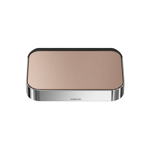 lid with liner rim, rose gold stainless steel 