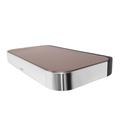 lid with liner rim, rose gold stainless steel - main image