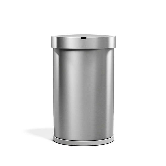 45 litre, semi-round sensor bin with liner pocket