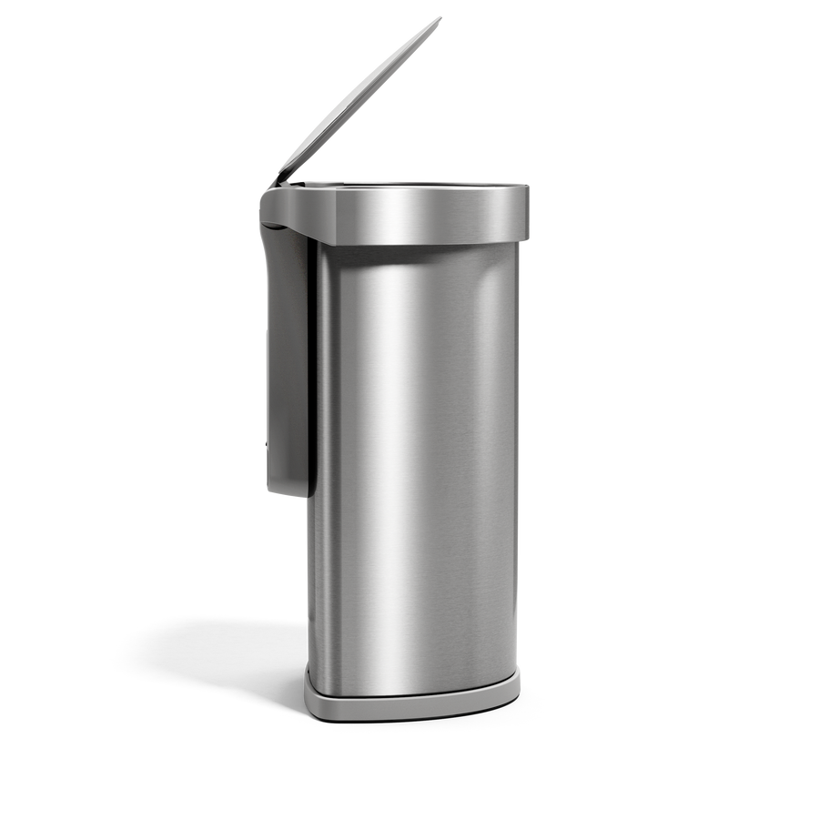 45 litre, semi-round sensor bin with liner pocket