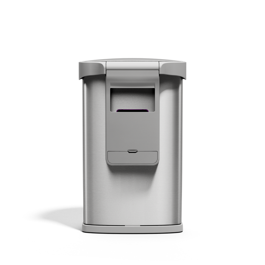 45 litre, semi-round sensor bin with liner pocket