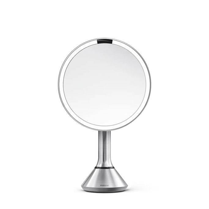 Simplehuman's Sensor Mirror Round in the Brushed Finish. 