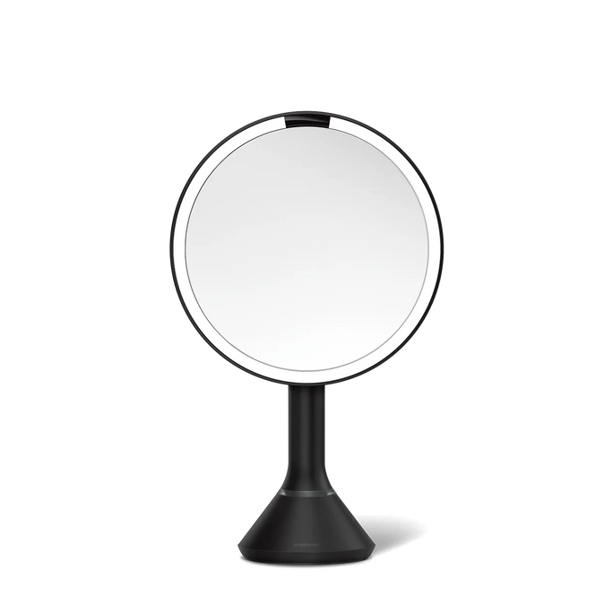 Simplehuman's Sensor Mirror Round in the Matte Black Finish. 
