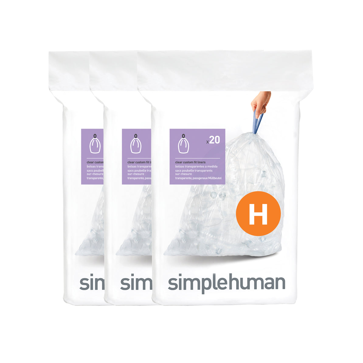 simplehuman code H custom fit liners