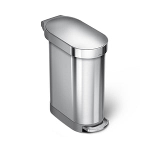 45 litre, slim pedal bin with liner rim