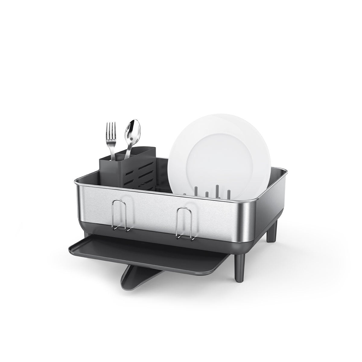 Sink Simplehuman Kitchen Compact Steel Frame Dish Rack Compact