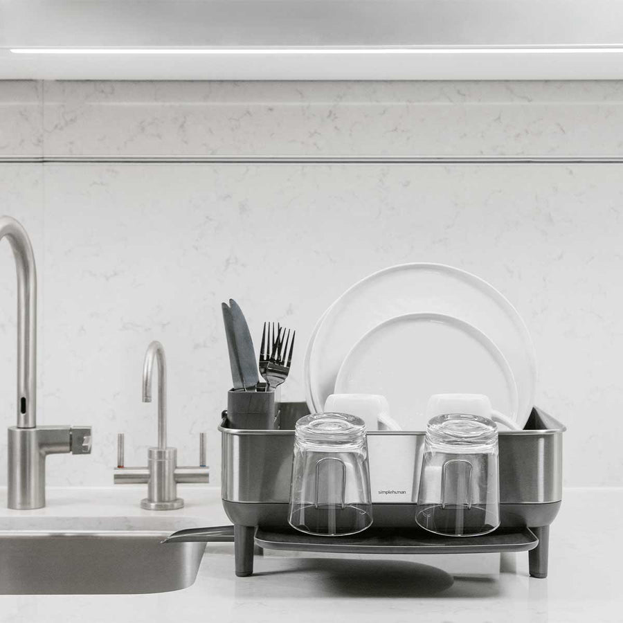 compact steel frame dishrack simplehuman - Main Image
