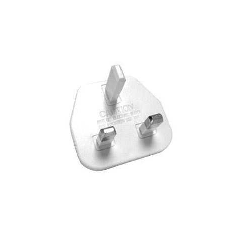 UK 3-pin plug, white 