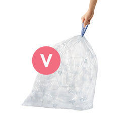 code V clear recycling custom fit liners