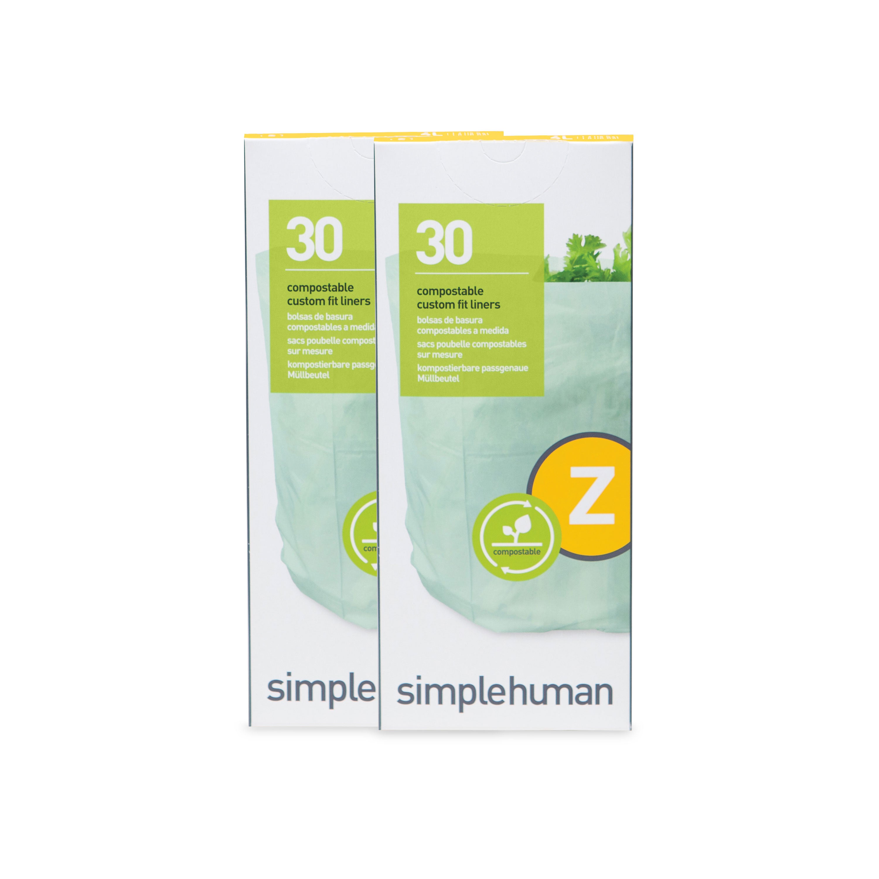 simplehuman Code Z 30-Pack 4-Liter Compostable Custom Fit Liners - Each